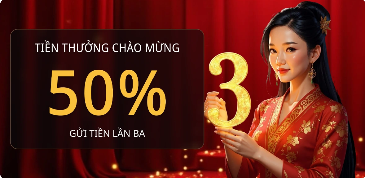 50% – 3rd Deposit Bonus